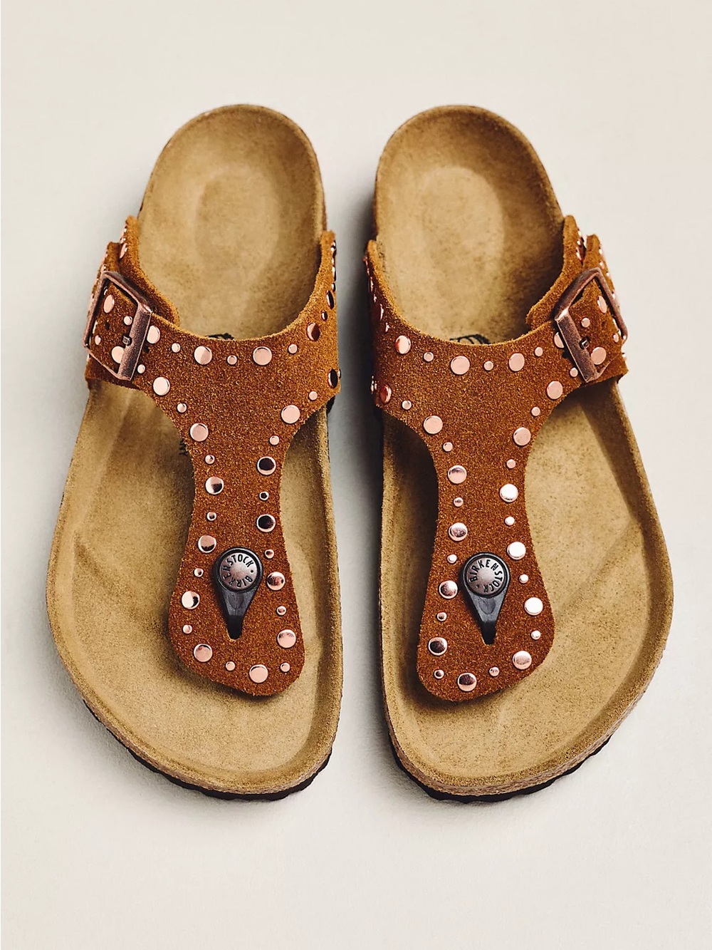 Birkenstock Gizeh Rivet Thong Sandals - Mink - Size US 10-10.5 / EU 41